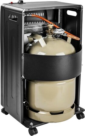 Газовий обігрівач Güde GGH 4200 K (4200 Вт, 3 режими, Piezo-запалювання, мобільний, 50 мбар, керамічні нагрівальні елементи, термозахист, 4 колеса, шланг та регулятор в комплекті)