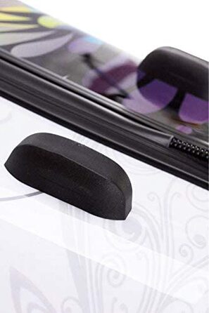 Набір валіз BEIBYE Butterfly 2060 з TSA-замком, 4 предмети: жорсткий дорожній кофр, ручна поклажа та косметичка (L-66см)