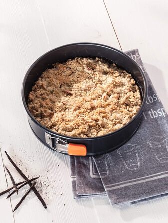 Форма для випічки LE CREUSET, діаметр 26 см, з антипригарним покриттям, з вуглецевої сталі, для випічки кисленького тіста, сірий/помаранчевий