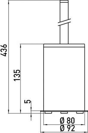 Набір щіток для унітазу System 02, підлогова модель, хром, 351500101