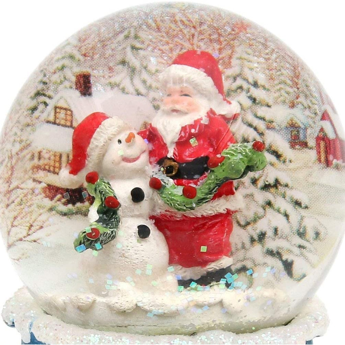 Деко герої24 чудова сніжна куля, Санта і Сніговик, розміри h/B / Ø куля близько 8,5 х 7 см/Ø 6,5 см, 500892-B
