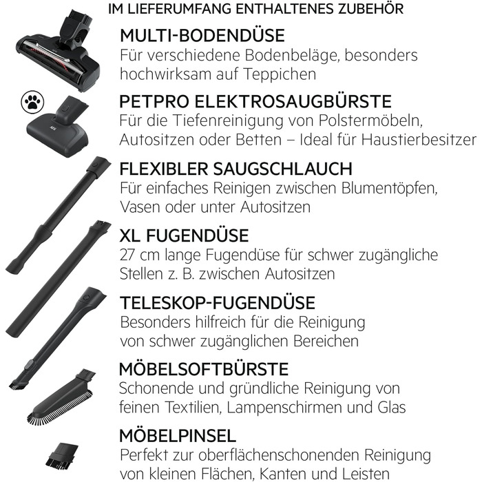Бездротовий пилосос AEG 2в1, блакитний, QX7-1-I360: акумуляторний, для дому, з насадкою PetPro, до 50 хв роботи