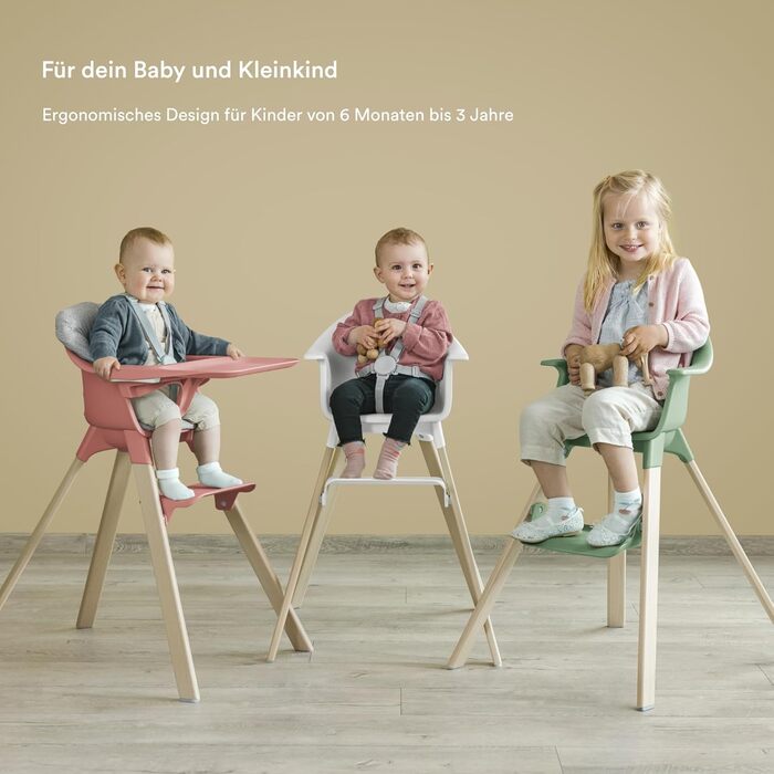 Дитячий стільчик Stokke Clikk, Чорний Midnight – Комплект з підносом та ременем безпеки, ергономічний, регульований, для дітей 6-36 місяців (до 15 кг)