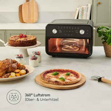 Фритюрниця повітряна Panasonic NF-CC500SXE з вікном, 80–200 °C, 9.6 л, 11 програм, LCD-дисплей, функція пари, ETM Award 2024, легко миється, сірий матовий колір