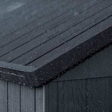 Сарай садовий Keter Darwin 4x4 м², сірий - пластиковий, з вентиляцією та дверима для інструментів 25x184x205 см