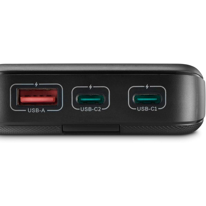 МАгод, 2 шт. USB-C, USB-A, швидка зарядка, портативний зарядний пристрій, антрацит, 20, 10000