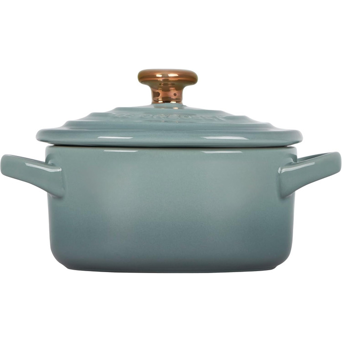 Міні-кокот Le Creuset, кераміка, 237 мл, з ручкою 'Морська сіль' з золотим серцем