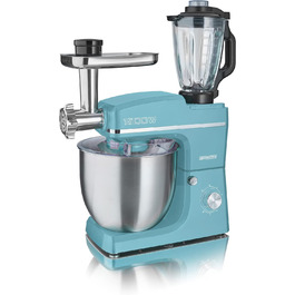 Кухонний комбайн HEINRICHS 3-в-1: міксер, м'ясорубка, кухонний прилад 1500W, 6 швидкостей, 1.5л чаша, 10л нержавіюча сталь (ТуркІз)