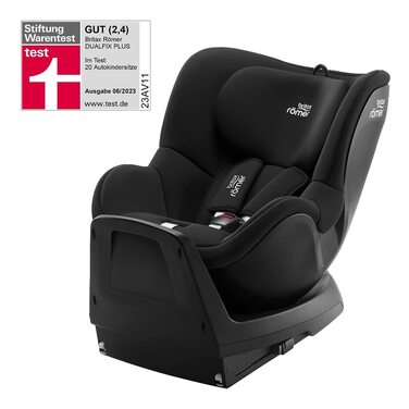 Автокрісло BRITAX RMER DUALFIX PLUS, включаючи вкладиш для новонароджених та ISOFIX, для дітей від 40-105 см (i-Size), народження - 4 роки, (Space Black)