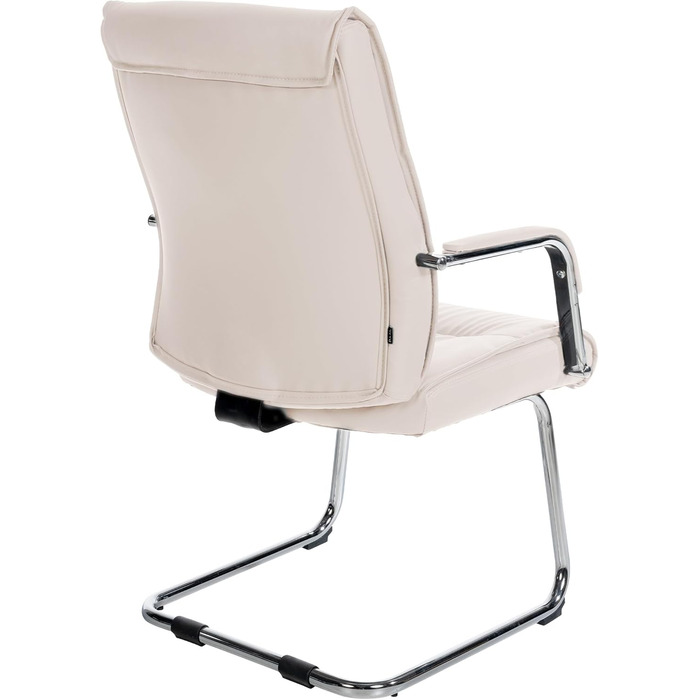 Стілець конференційний Sievert з м'якою оббивкою, екошкіра, кремовий колір - зручний стілець для переговорів та офісу