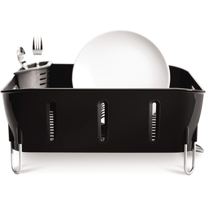 Сушарка для посуду Simplehuman KT1104 компактна, чорна, пластик, гарантія 5 років