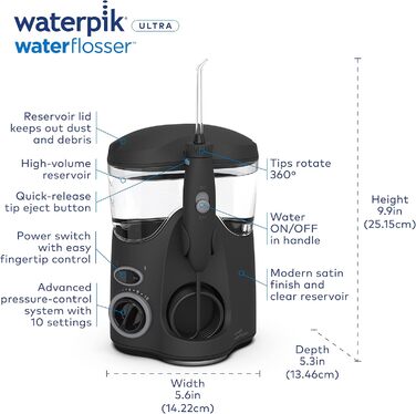 Іригатор Waterpik WP-112E1 Ultra Munddusche BLACK - для гігієни порожнини рота