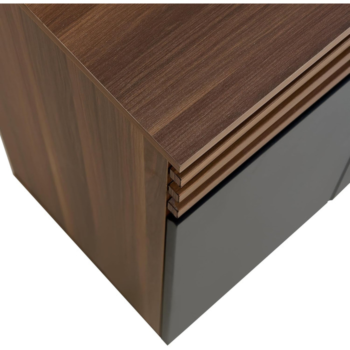 Комод з подвійними дверцятами та 3 висувними ящиками, дерев'яний, 140x40x76 см (150x40x85 см)