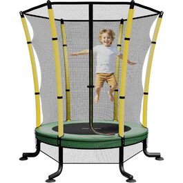 Батут дитячий JUMMICO з захисною сіткою Ø145 см, до 50 кг, для дітей від 3 років, жовтий