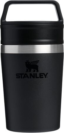 Термокружка Stanley Cafe To Go - 0.23L, чорна - нержавіюча сталь, 4 години тепла, 5 годин холоду
