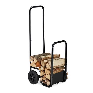 Візок для дров Relaxdays (чорний)