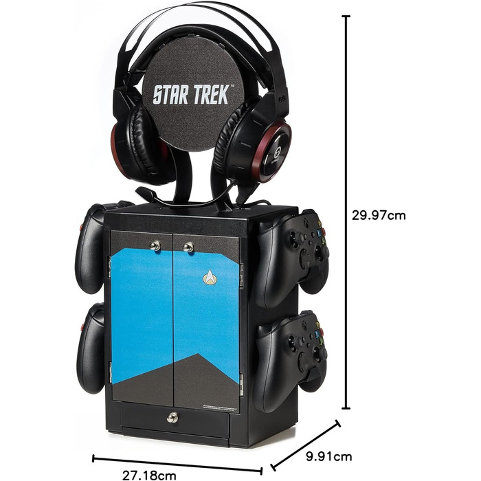 Органайзер для ігрових аксесуарів Star Trek Blue від Numskull: підставка для контролера та навушників (PS5, Xbox Series X/S, Nintendo Switch)