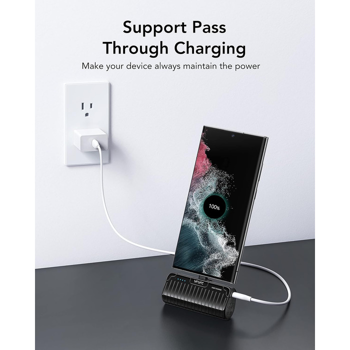 Швидкий зарядний пристрій для Samsung, Huawei та смартфонів, 20W PD Mini PowerBank 5000mAh USB-C