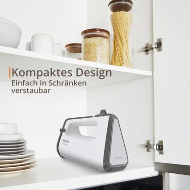 Міксер ручний Krups 3Mix 9000, 750 Вт, білий - з насадками для збивання та тіста