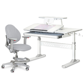 Комплект стіл Evo-Kids TH-320 Grey + крісло Evo-kids Mio G (арт. TH-320 W/G + Y-407 G)