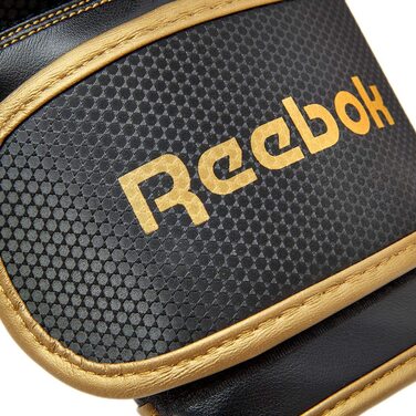 Боксерські рукавички Reebok вагою 16 унцій. Золото / Чорний