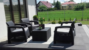 Комплект садових меблів Curver із пластику, сірий, 4 предмети