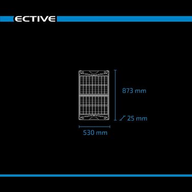 Сонячна панель ECTIVE MSP 60 SunDock - 60 Вт, 2xUSB, мобільний, портативний, складний, ефективний, монокристалічна сонячна панель - сонячна панель, зовнішній сонячний зарядний пристрій, сонячна система для фургона, автофургону, кемпінгу, каравану 60 Вт