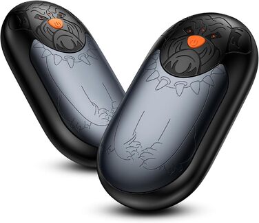 Електричний гріє для рук 2 шт. | Перезарядний кишеньковий гріє з 3 режимами нагріву, 6000mAh | Для жінок, чоловіків, кемпінгу, полювання, гольфу (Сірий)