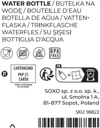 Пляшка для води MOMO WAY 1 л, пляшка для води з тритану без бісфенолу А, багаторазова спортивна пляшка для школи, спорту, фітнесу, подарунок для чоловіків, жінок і дітей, пудра рожева світло-рожева (1000 мл, блакитна 1000 мл)