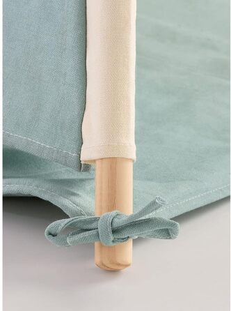 Намет PINOLINO Tipi для дітей – Yuma | Індіанський намет з вікном, килимком та гірляндою, 120x120x155 см, швидка збірка, кремовий/пастельно-блакитний