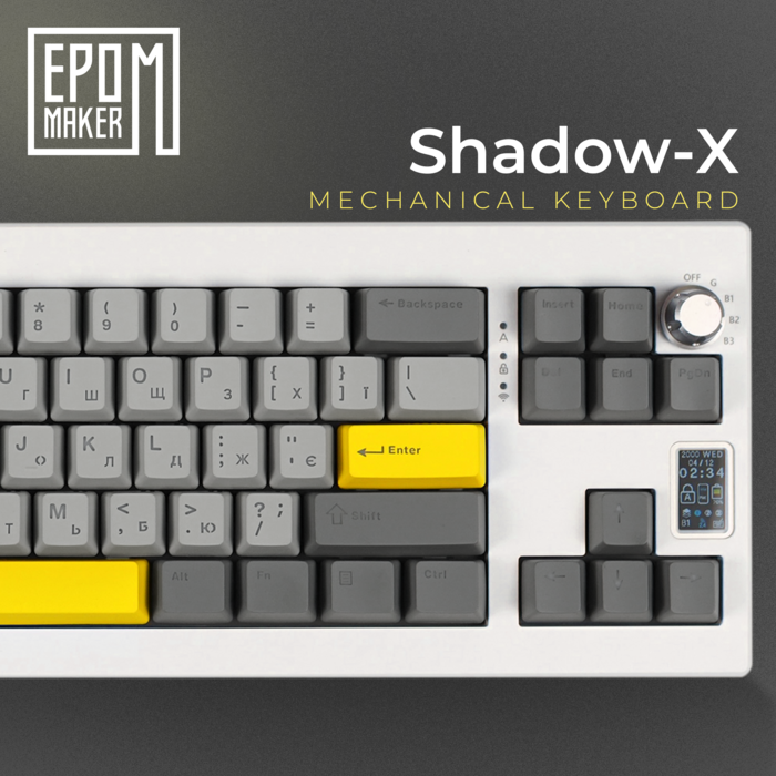 Клавіатура механічна бездротова EPOMAKER Shadow-X Wisteria Linear White (SHX-W-WL)
