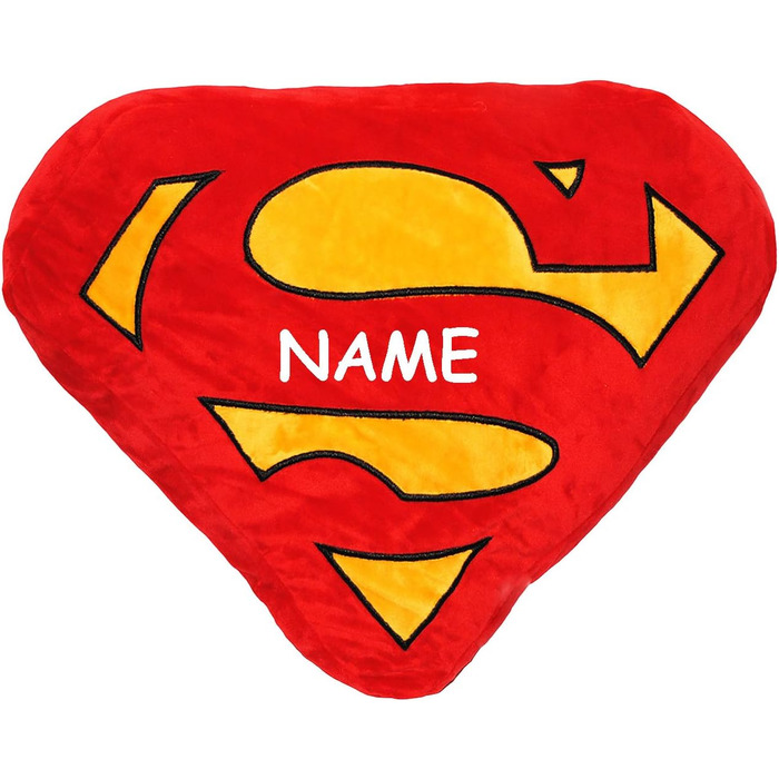 Велика плюшева подушка/подушка для обіймів - Логотип Супермен - 48 см * 33 см - Подушка, що притискається - Велика - Дуже м'яка - Дорожня подушка/Автомобільна подушка - Оксамитова подушка - Діти. без NAME