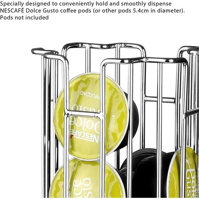Тримач для капсул SYSYLY, дозатор капсул для 32 капсул Dolce Gusto, підставка для капсул для зберігання кавових капсул, 17-футова кавова чашка