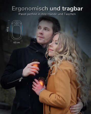 Електричний грієчка для рук, перезаряджуваний, USB, набір 2 шт. (сірий)