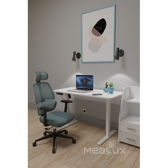 Крісло Mealux Leo Air Grey / Blue (арт.Y-543 KBGL)