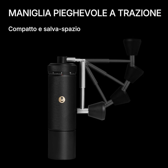 Ручна кавомолка TIMEMORE S3 ESP, з регулюванням помелу, з металевим корпусом, для еспресо, моки, френч-пресу, пуроверу, золото-горіховий колір