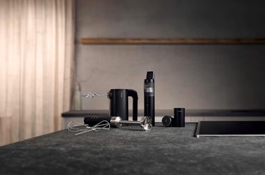 ZWILLING XTEND Бездротовий занурювальний блендер, стартовий набір з акумулятором та зарядною станцією, BLDC-двигун, 110 Вт, міксер з чашею, чорний