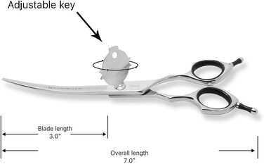 Вигнуті ножиці ХАШИМОТО для догляду за собаками, легкі, ножиці для догляду за домашніми тваринами, 6,5 дюйма, вигнутий круглий наконечник (кульковий наконечник) 6,5
