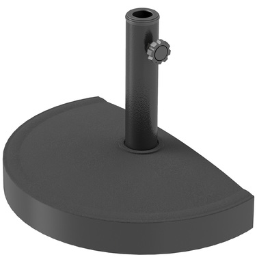 Підставка для парасольки з бетону, напівкругла - утримувач для парасольки, вага для парасольки 32/38/48 мм