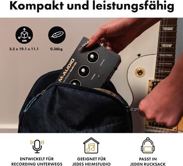 M-Audio M-Track Duo - USB аудіоінтерфейс для запису, стрімінгу та подкастингу (2 XLR/Line входи, 192kHz, USB-C)