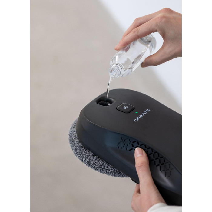 Робот для миття вікон WIPEBOT PRO з Wi-Fi, автоматичний, подвійний злив води, 2 режими розпилення, розпізнавання кутів і країв, кабель безпеки 5 м, бак 60 мл