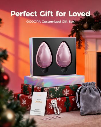 Електричні грілки для рук OCOOPA 2 шт. - стильні, рожеві, з магнітом, перезаряджаються, для жінок, Raynaud, піші прогулянки, кемпінг, подарунок