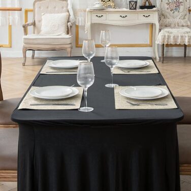 Тканинні серветки на стіл Rinpon, 8 шт., льон, для кухні, машинного прання, стійкі до тепла, без складок, товстий поліестер, бежеві