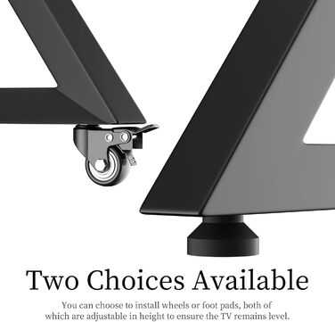 Стійка для телевізора Boden 65-100 дюймів з поличкою, чорна, VESA 800x600, модель VC-Z1188
