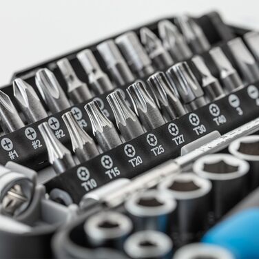 Набір інструментів Högert Technik 38 предметів: валіза з інструментами, тріскачковий набір, набір торцевих головок, біти 1/4