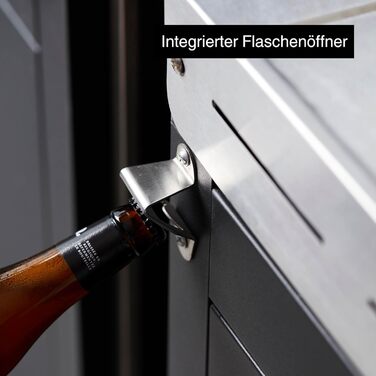 Барбекю-стіл Barbecook Premium Buddy з місцем для зберігання та вбудованим відкривачем для пляшок, для газового гриля, 84 x 46 x 90 см