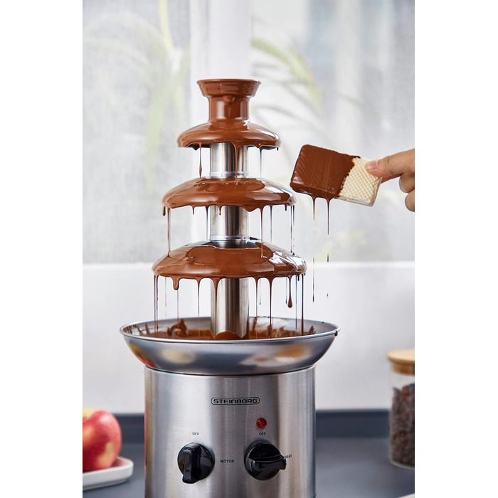 Шоколадний фонтан | 170 Вт | 1.25 кг | Якісний нержавіюча сталь | 4-рівневий | Термостійкий | Для дому та заходів