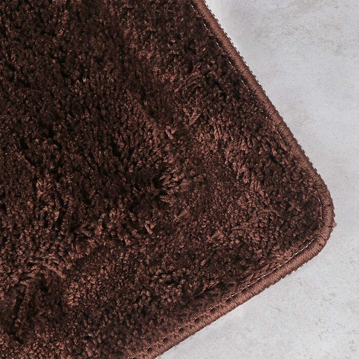 Комплект килимків для ванної кімнати Jianyana: 3 шт. (мікрофібра, антиковзаючі, м'які, з малюнком смужок кави)