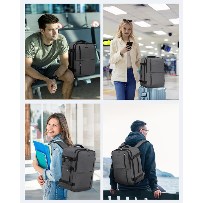 Рюкзак ручної об'єм 40x30x20 LOVEVOOK: Рюкзак для подорожей, 24л, з USB, для ноутбука 14