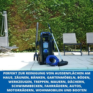 AR Blue Clean високонапірний мийник e-4 TWINFLOW D з Dualtech System та Power Brush (2500 Вт, 150 бар, 810 л/год) + мийка для поверхні 150 бар